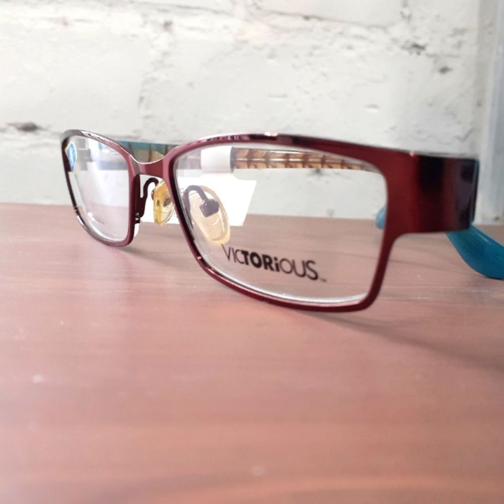 NEW Victorious, eyeglass frame, Prescription-ready Blue/Brown glasses, 51-18-135 - Picture 7 of 7